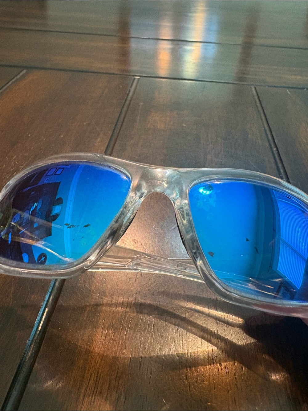 Shady Rays blue mirrored sunglasses with clear frame - Picture 4 of 8